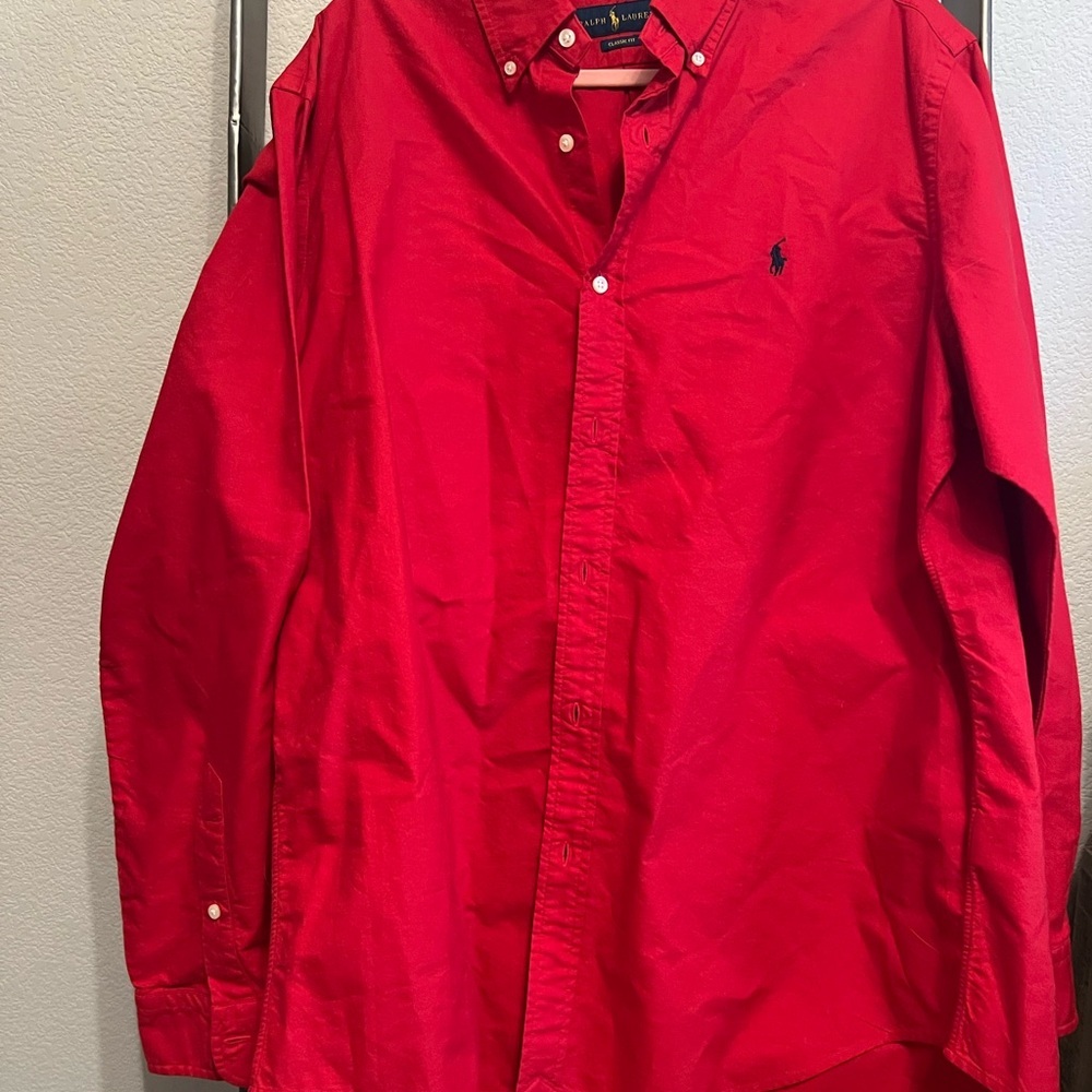 Red Polo Ralph Lauren Button-Up Shirt - Picture 2 of 10